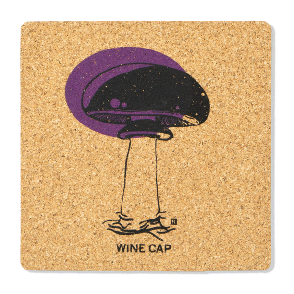 Wine Cap Cork Coaster Mushroom Midwest Mushrooms Midwestern Fungi Nature Environment Truffle Cork Coaster Raygun