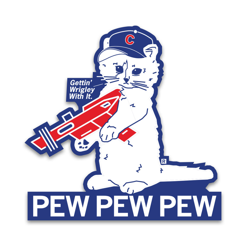 Gettin' Wrigley With It Pew Pew Pew Die-Cut Sticker