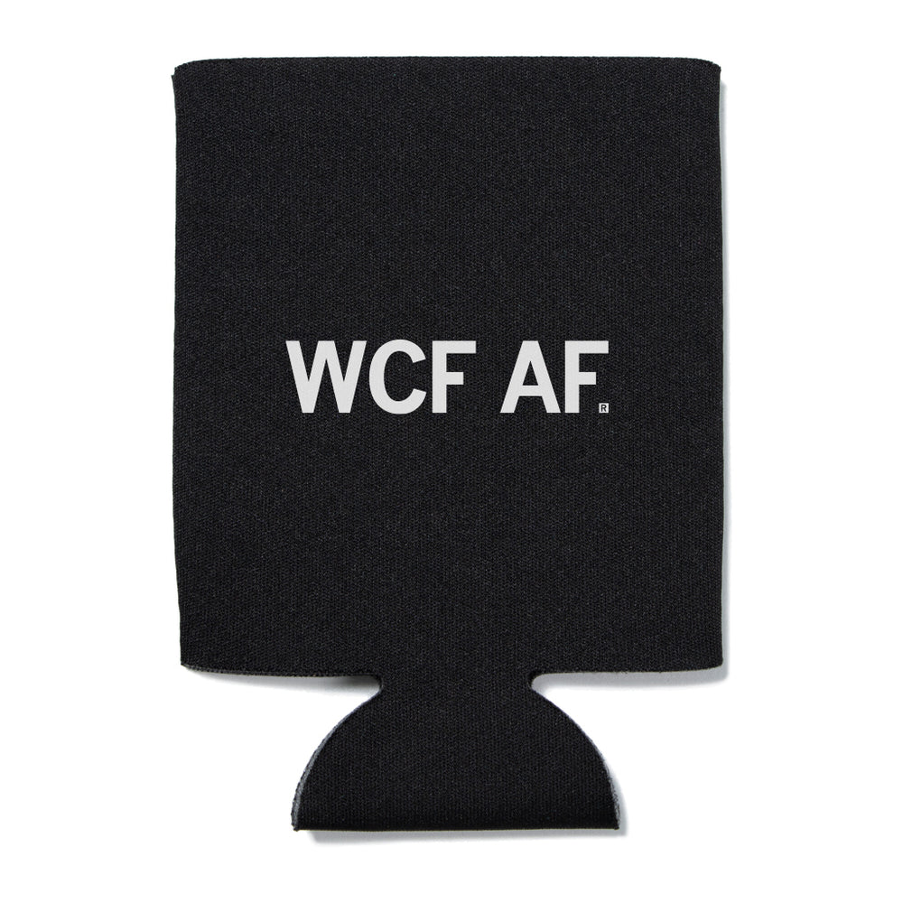 white Black WCF AF Waterloo Cedar Falls Iowa Can Cooler