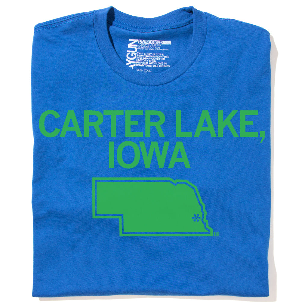 Carter Lake Iowa T Shirt RAYGUN