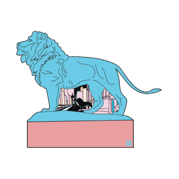 Chicago Lion Museum Die-Cut Sticker Illinois