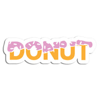 Donut Text Die-Cut Sticker