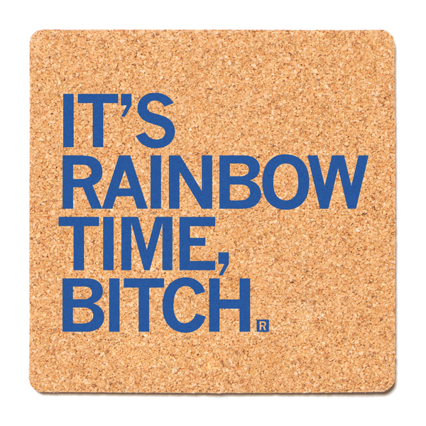 Rainbow Time Cork Coaster